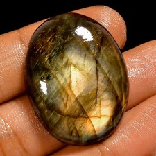 Natural Labradorite Oval Cabochon Loose Gemstone For Pendant 44.5 Ct 30X23X7 mm