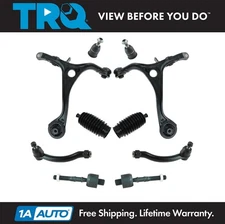 TRQ 10pc Suspension Kit Lower Control Arms & Ball Joints w/ Inner Outer Tie Rods