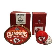 2019 2020 Hallmark Kansas City Chiefs Super Bowl  Mini Helmet Ornament Lot