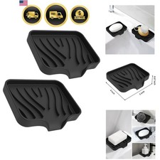 2 Pack Silicone Soap Dish with Drain, Bar Soap Holder for Shower,Bathroom and...