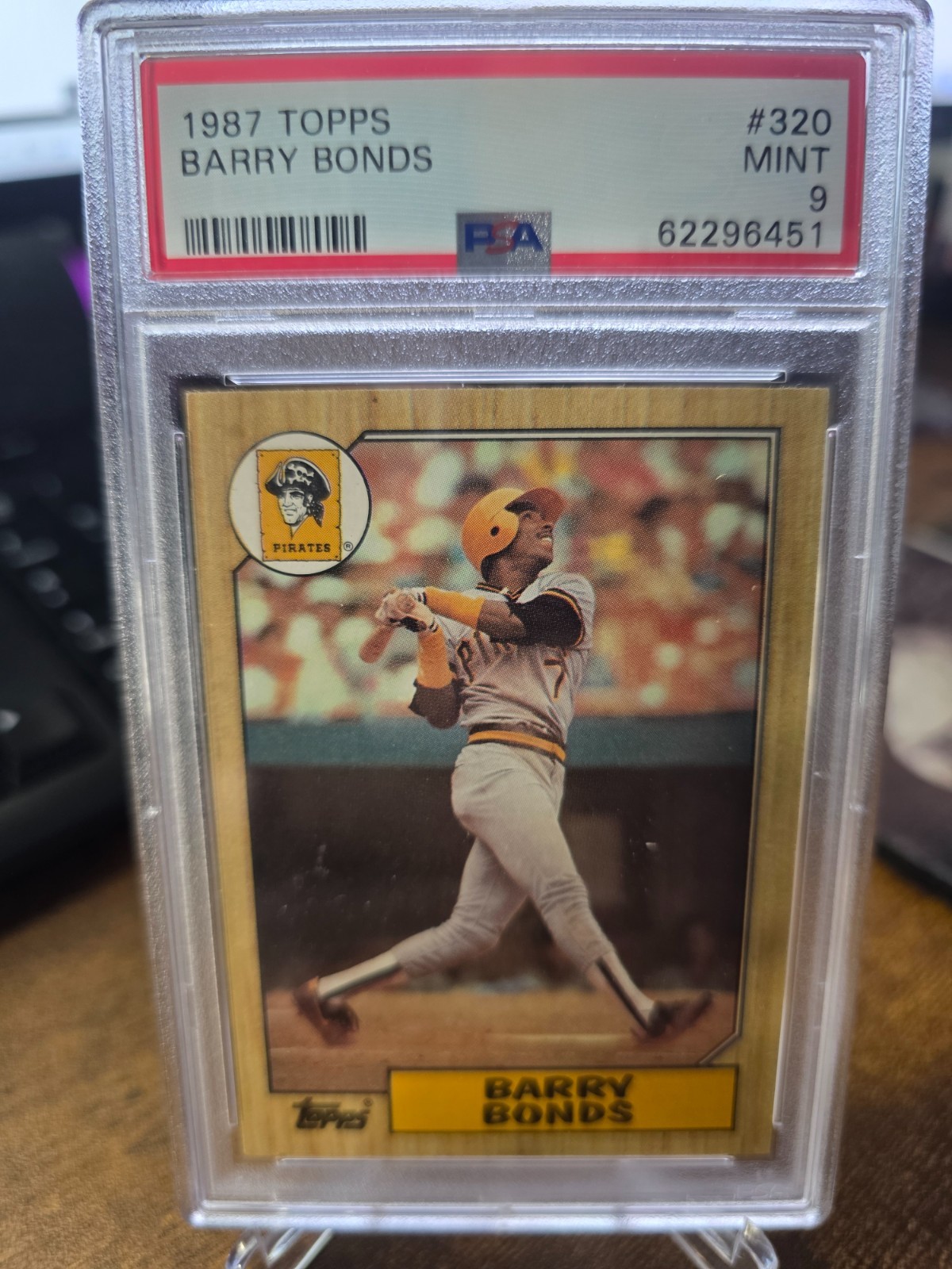 1987 Topps Barry Bonds Rookie Pirates PSA 9 Mint