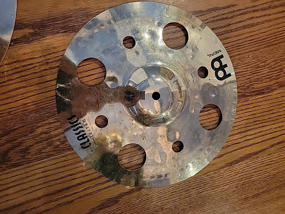 LOTE DE PLATILLOS MEINL DAÑADOS 18 pulgadas China oscura 18 pulgadas choque medio 12 pulgadas Splash Foto 2 de 4