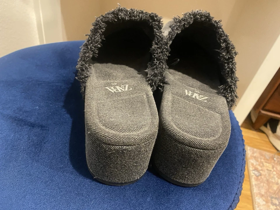 Черные джинсовые сабо Zara - Изображение 4 из 4