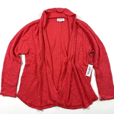 New Velvet Graham Spencer Dallas Open Front Cardigan Hibiscus Size Medium