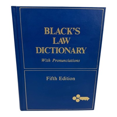 Black's Law Dictionary Fifth Edition 5th 1979 Hardcover Legal Reference Book