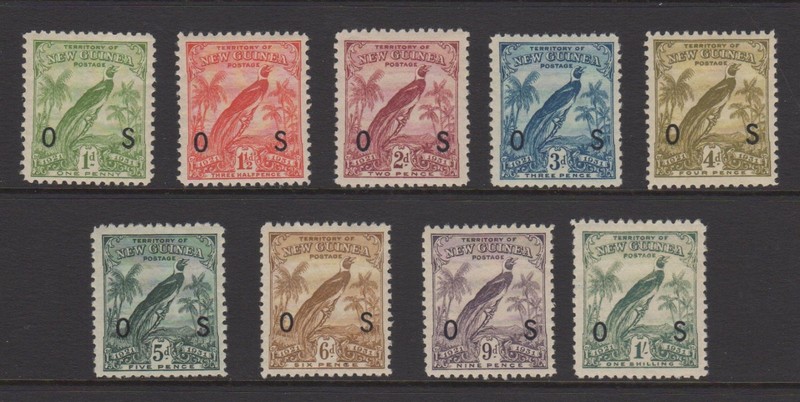 1931 New Guinea Sc# O12-O20 M-H Cat $107.00