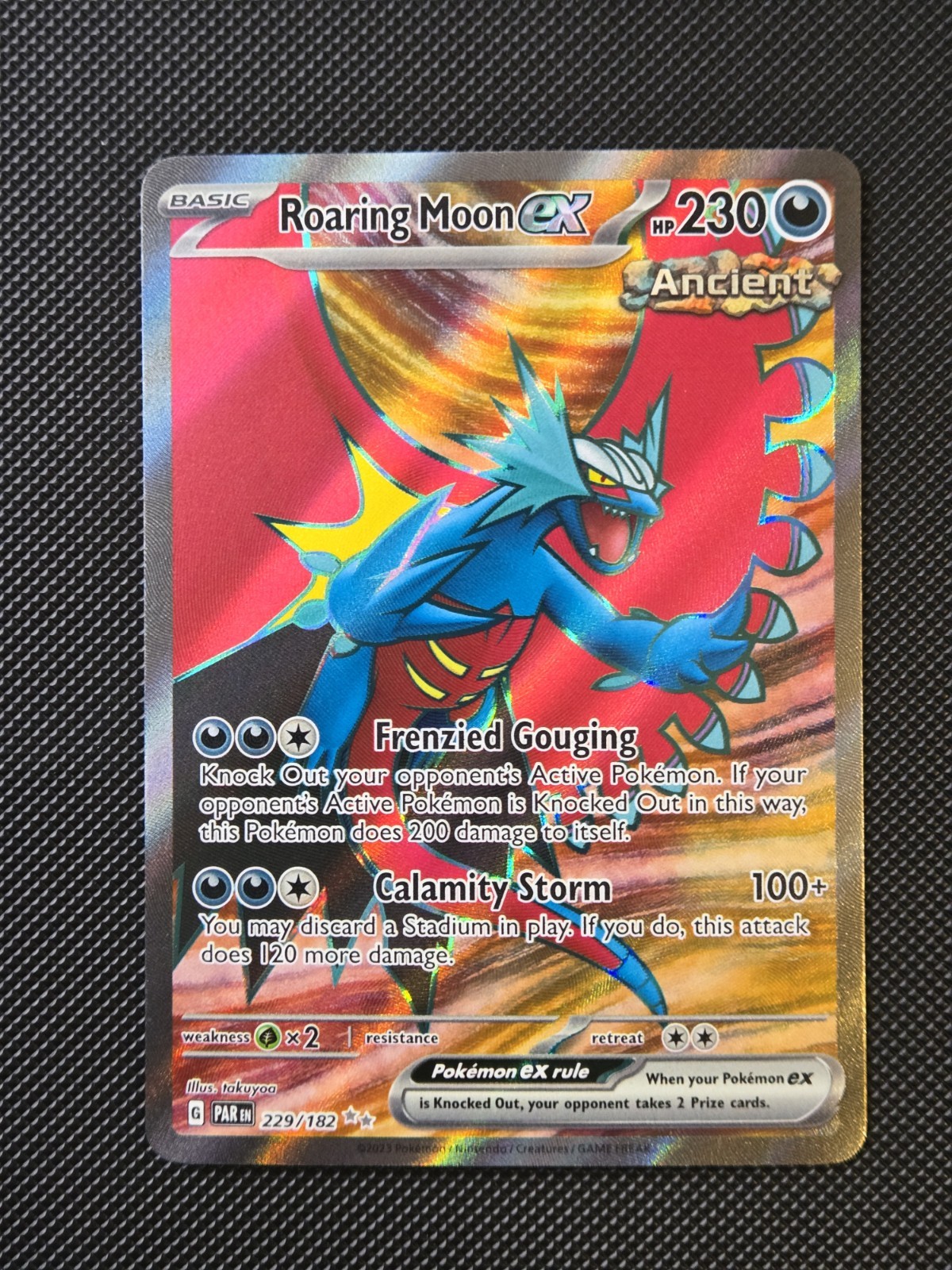 Pokemon 2023 SV Paradox Rift Roaring Moon EX #229/182 NM