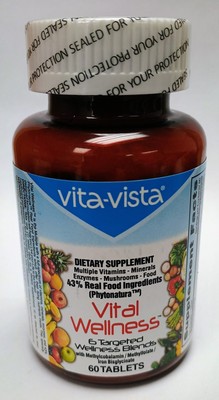 Vital Wellness Multivitamin-Mineral With Enzymes, Mushrooms And 43% Real Food