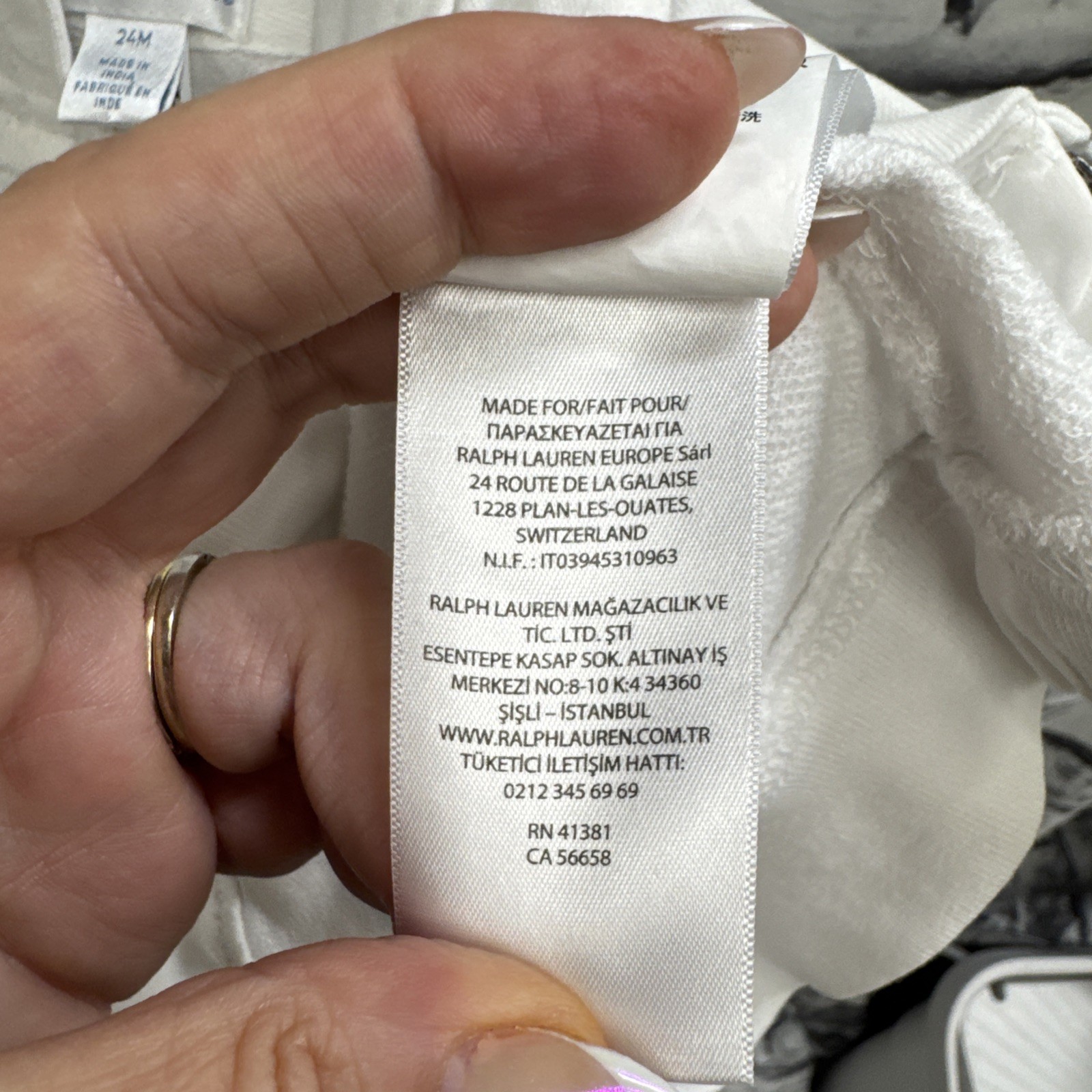 Polo Ralph Lauren giovane cotone zip cappuccio grande pony 24 mesi bianco