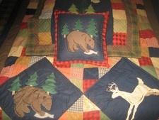 New-Beautiful Handmade Quilt -Full/Queen -Pillow Sham Pillow Set 3 piece set