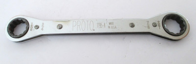 Proto 1195-A Ratcheting Box Wrench 3/4''x7/8'', 12 Point Made in U.S.A.
