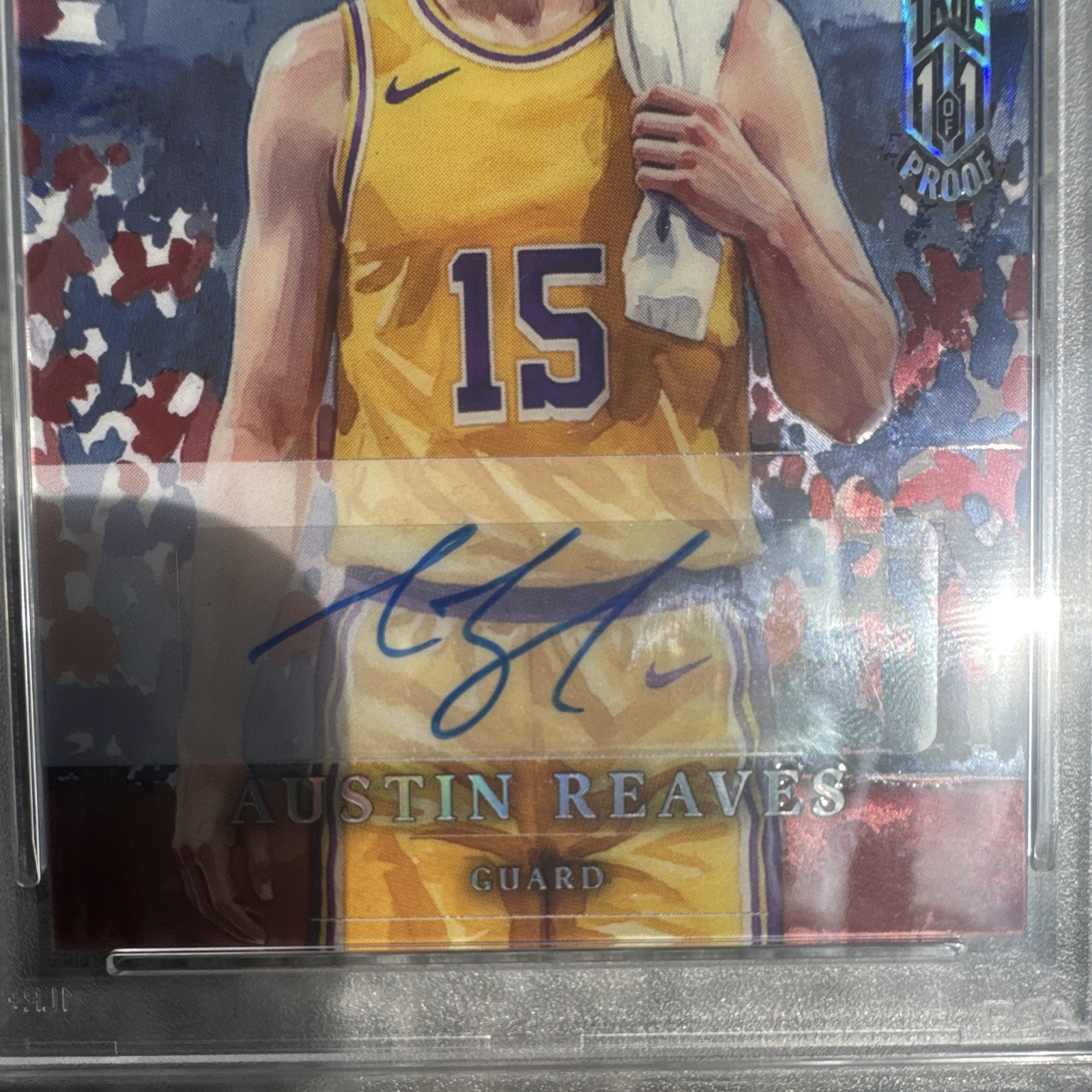 2026 Matte Metal Austin Reaves Auto, True 1/1 PSA 9 Mint, LA Lakers Artist Proof view 3