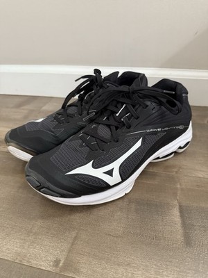 Mizuno Wave Lightning Z6 Volleyball Shoes Women 10 Black White Low Top
