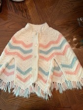 Little girls vintage poncho