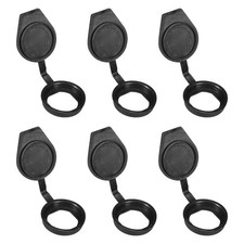 22mm Door Lock Dust Cover, 6 Pack Plastic Waterproof Cam Locks Dust Cover Black
