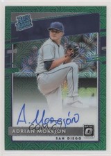 2020 Panini Donruss Optic Green Mojo Prizm 35/99 Adrian Morejon #RRS-AM Auto 0b2