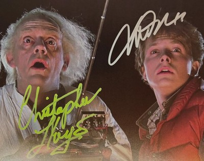 BACK TO THE FUTURE Signed 8x10'' (Fox, Lloyd) Original Autographs Authentic w/COA