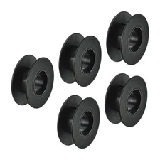 20pcs 2.2'' Floss Bobbins, Plastic Empty Thread Spools Weaving Bobbin, Black