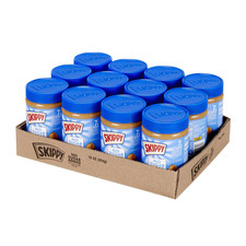 SKIPPY No Sugar Added Chunky Peanut Butter Spread, 16 Oz Jars Pack of 12   3 I