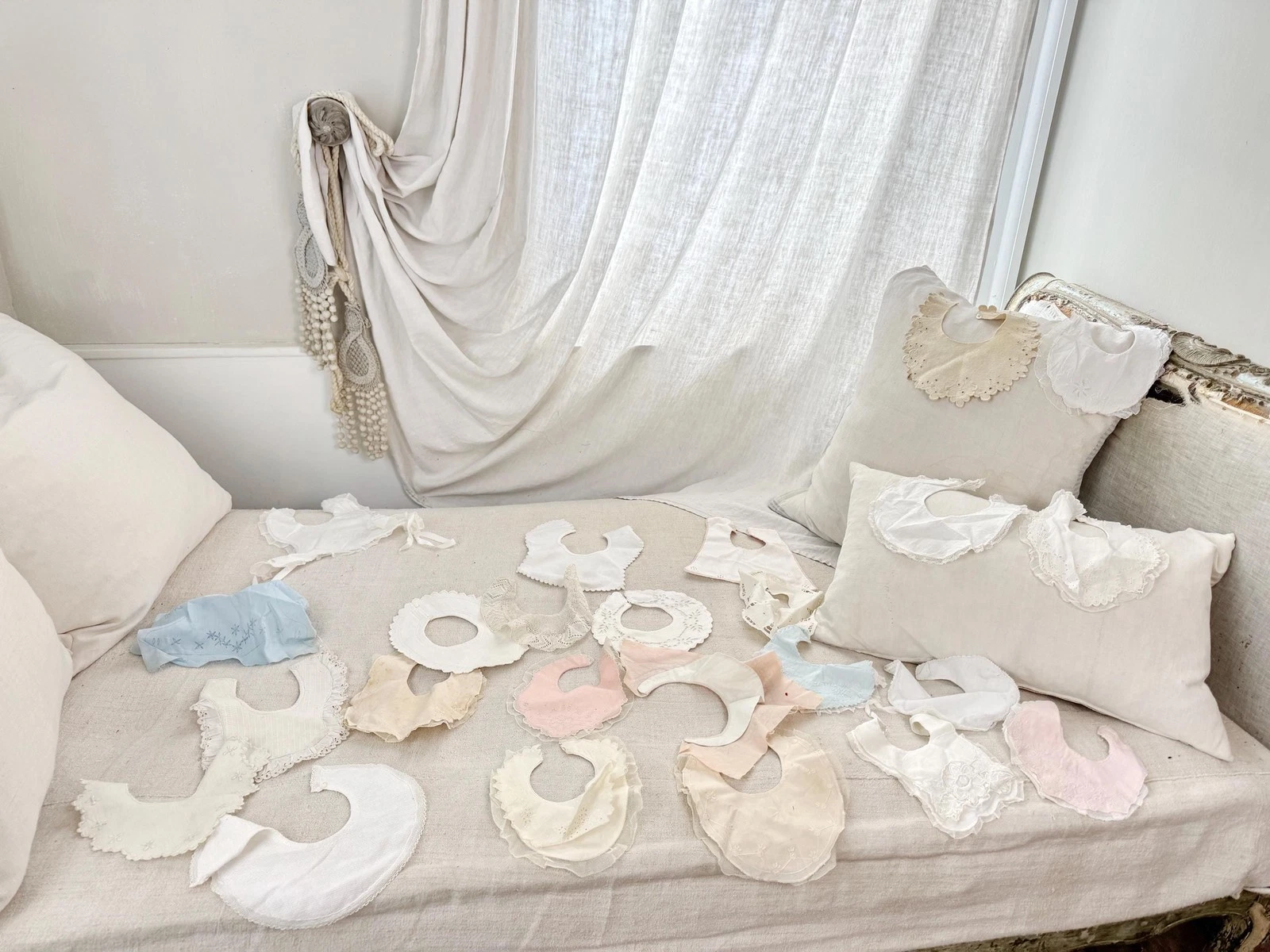 24 French Antique Vintage Baby bibs clothing dress clothes collection LOT
Opens in a new window or t