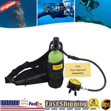 1L Mini Scuba Tank Underwater Dive Portable Lungs Deepest 32.8ft Scuba Oxygen