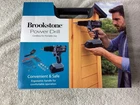 Brookstone Cordless Power Drill Set With Bits & Accessories NEW In Carrying Case