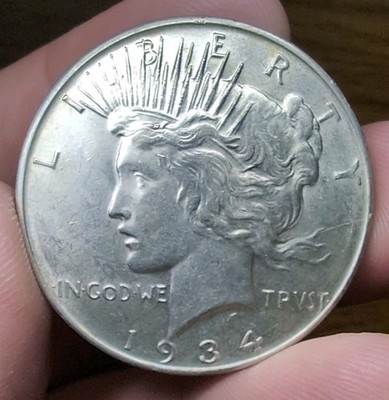 1934-D SILVER Peace Dollar Uncirculated BU+