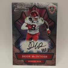Wild Card Alumination NIL 2021 Deon McIntosh Football Autographs Rookie ANBC-4