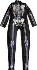 Butterflies In My Tummy Stomach XRay Skeleton Bodysuit Halloween Costume Sz S