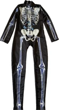 Butterflies In My Tummy Stomach XRay Skeleton Bodysuit Halloween Costume Sz S