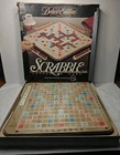 Vintage Scrabble Deluxe Edition Crossword Game Milton Bradley 1989 *Complete
