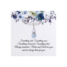 Something Blue Gift for Bride from Mom and Dad, Wedding Bouquet Charm with Blue