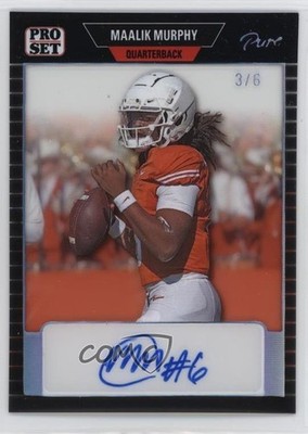 2023 Leaf Pro Set Pure Clear Platinum Spectrum /6 Maalik Murphy Auto 13u1