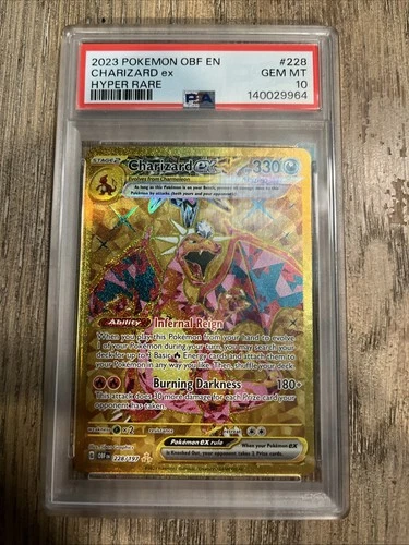 2023 POKEMON OBF EN-OBSIDIAN FLAMES HYPER RARE #228 CHARIZARD EX PSA 10