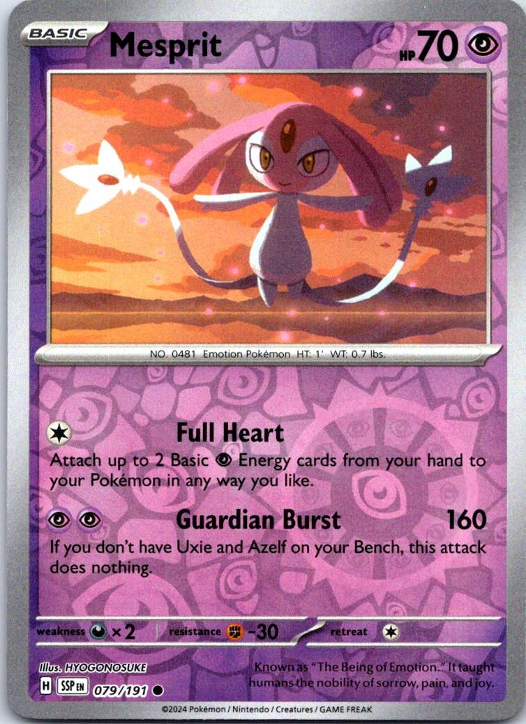Mesprit 079/191 Common Surging Sparks Pokemon Reverse Holo NM