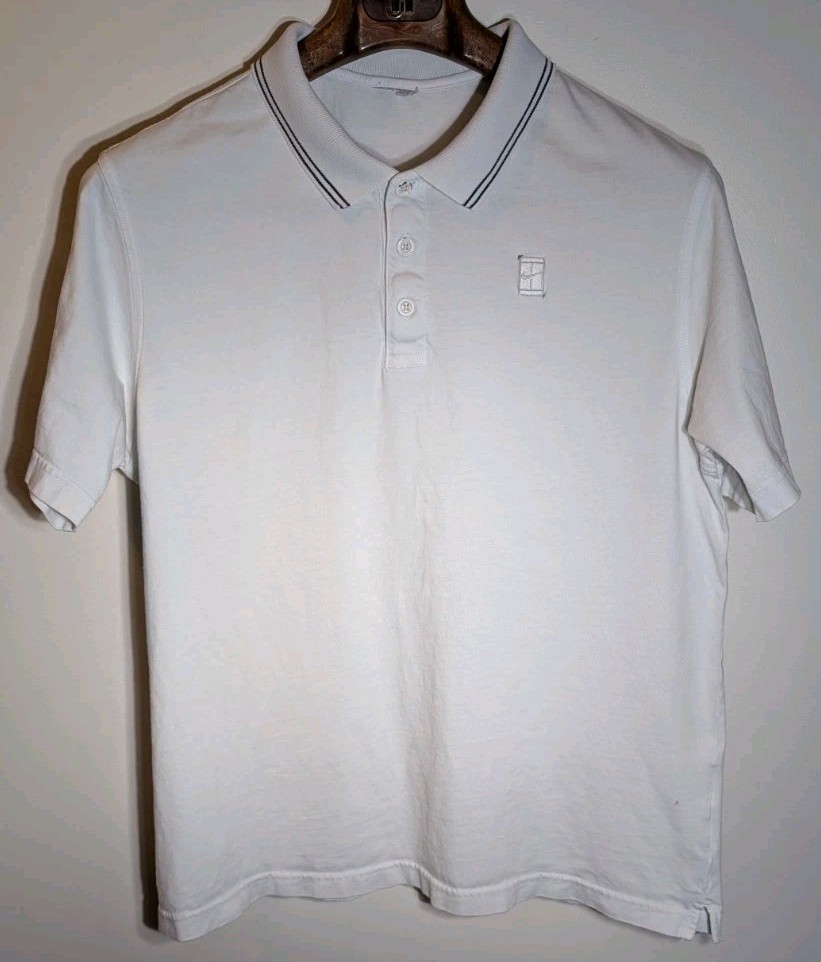 Vintage 90s Nike Challenge Court Andre Agassi Polo Shirt White Size L Tennis