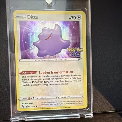 Pokemon TCG Ditto 053/078 Pokemon GO Holo Rare Holo English HP 70 2022