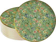 9 Inch Floral Paper Plates, 50 Pack   Elegant Pastel Flower Disposable Plates