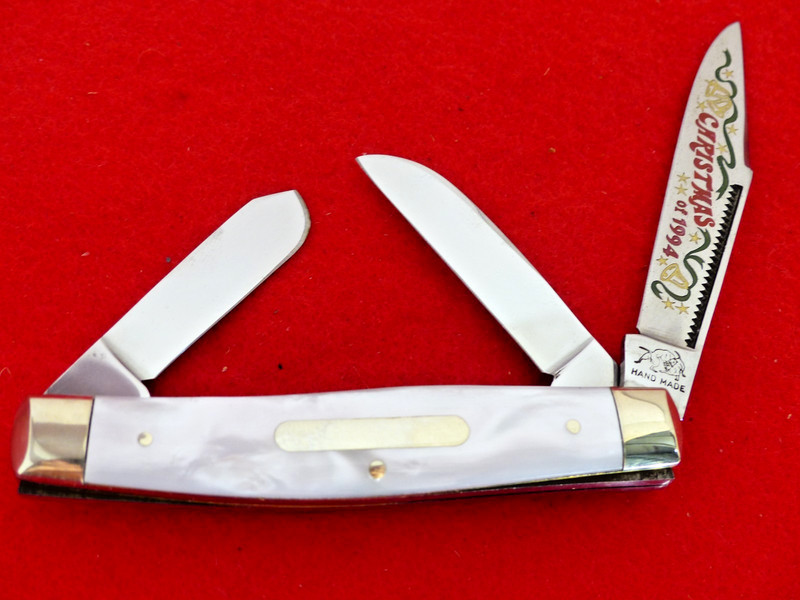 Bulldog Brand Solingen Germany hand forged 1994 Christmas mint Stockman Knife