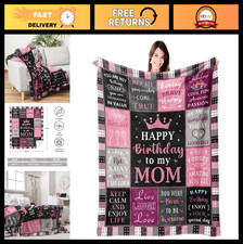 Unique Birthday Gifts for Mom, Cozy 60"x50" Blanket, Thoughtful Gifts from Daugh