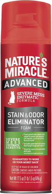 Nature S Miracle Advanced Stain and Odor Eliminator Foam Cat 17.5 Ounces, for Se
