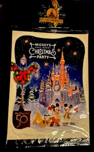 Disney Mickey’s Christmas Party 50th Anniversary 2022 Poster Print & Ornament