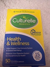 Culturelle Health  Wellness Probiotics 15B CFU 50 Capsules Exp 10/2026