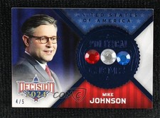 2024 Decision 2024 Political Gems Blue 4/5 Mike Johnson #PG20 a8x