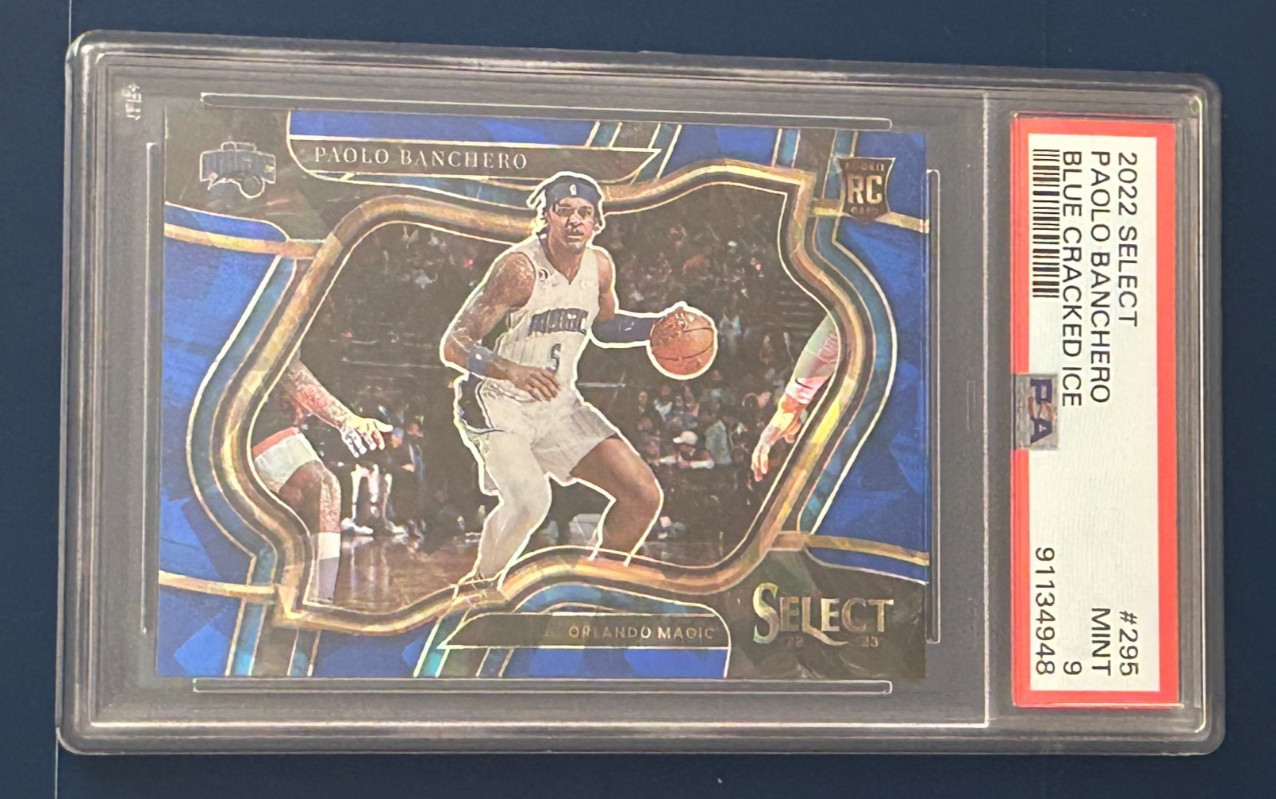 2022-23 Select PAOLO BANCHERO ROOKIE COURTSIDE BLUE CRACKED ICE PSA 9 MINT