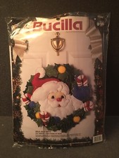 Bucilla Holly Jolly Santa Felt Wreath 83028 - NEW NEVER OPENED