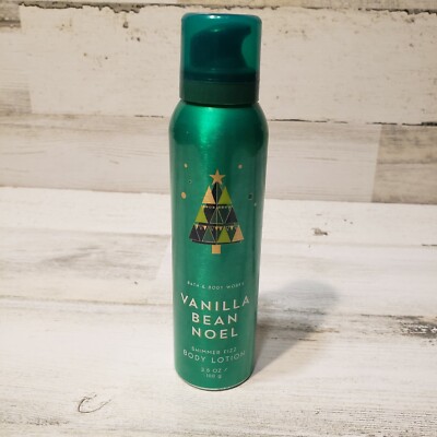 NEW BATH & BODY WORKS VANILLA BEAN NOEL SHIMMER FIZZ LOTION CREAM HAND 3.5 OZ