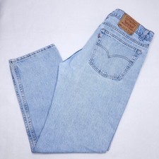 Vintage Levi's 505 ๐บ๐ธ USA MADE Straight Leg 38x30 Light Blue Wash Denim Jeans