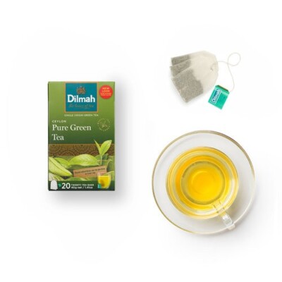 Dilmah Pure Ceylon Green Tea - 20 Tea Bags - Finest Sri Lankan Green Tea