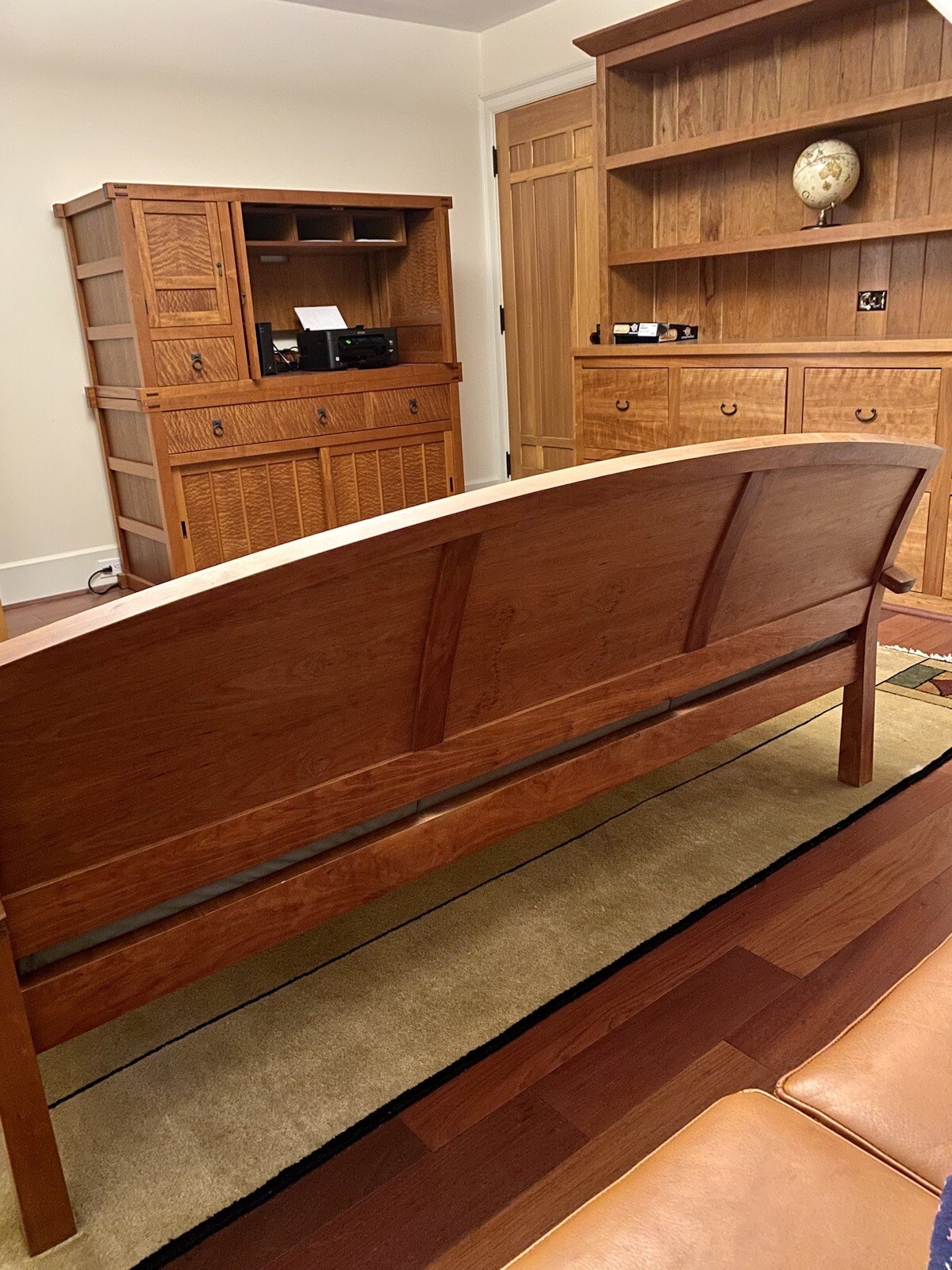 2 Thomas Moser Green Leather Sofas eBay